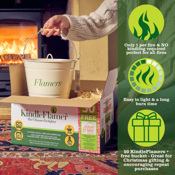 KindleFlamer with Bucket
